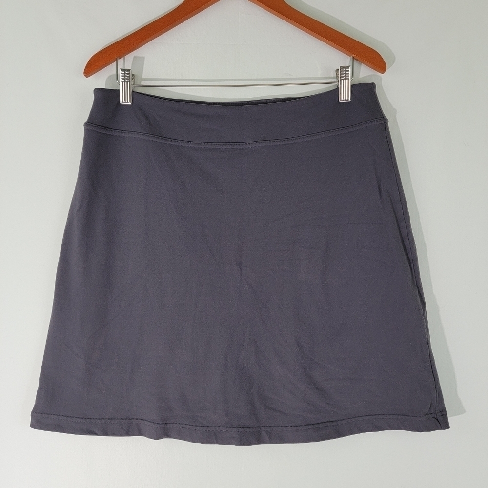 ATHLETA Women's Grey Skort Sz XLT Side Pockets Tennis Golf Athleisure Stretchy
